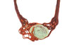 necklace: fabrics, esterel, glass beads